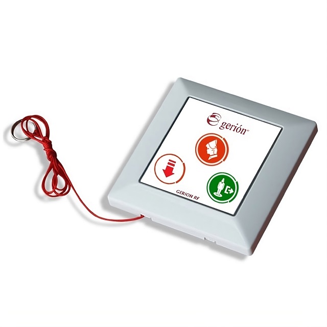 Tirador de Emergencia de Baño con Cancelación - Sistema Llamadas Paciente Enfermera RF