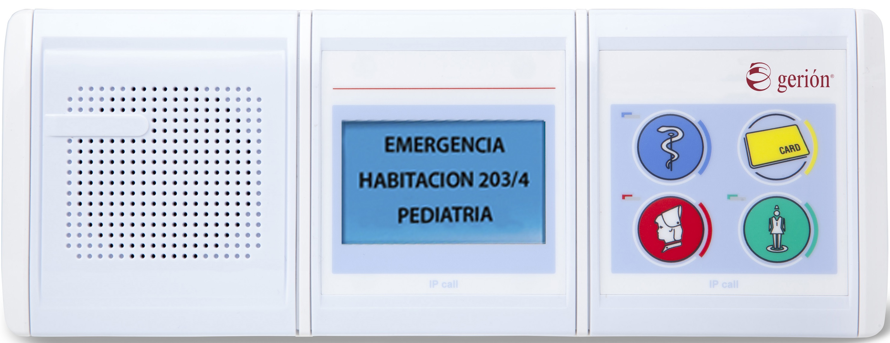 Terminal Habitación Display RFID Código Azul SIP - Sistema Llamadas Paciente Enfermera IP