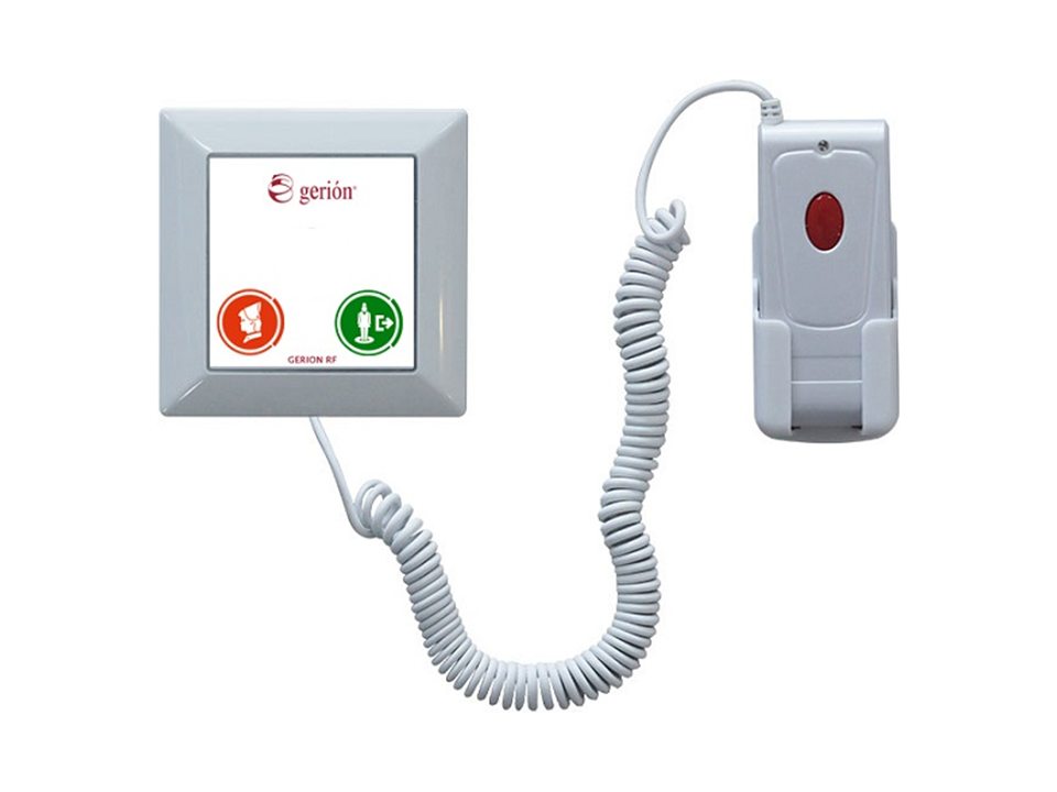Bed call handset with cancel - RF nurse call system